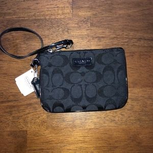 Black Coach Wristlet